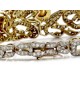 Edwardian Rose & Single Cut Diamond Bracelet in 14K Yellow Gold & Silver